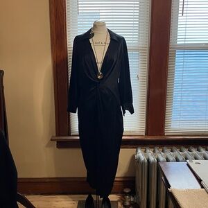 Theory Black Long-Sleeve Dress